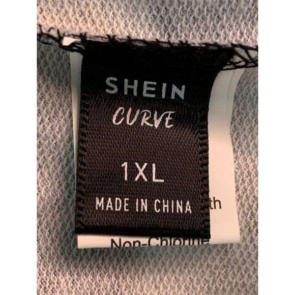 Shein curve XL top one shoulder 1760 sweatshirt Scuba Knit tie dye - Picture 3 of 6